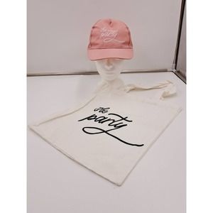 Bridesmaids Pink Ball Hat "The Party" and Canvas "The Party: Bag